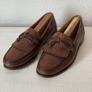 Allen Edmonds Shoes Nottingham TAN LEATHER MOCCASIN Size 8.5